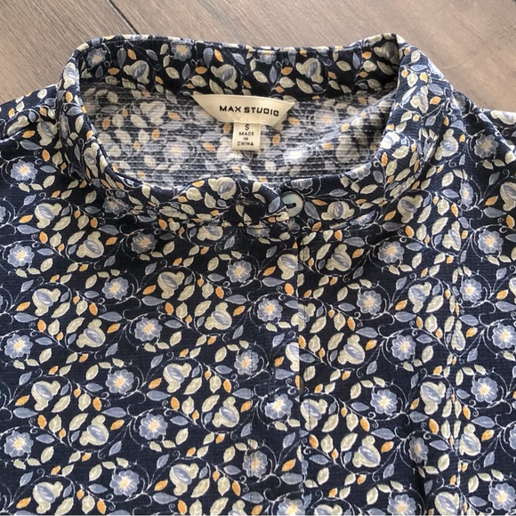 MaxStudio Blue Floral Dress S - Picture 2 of 5